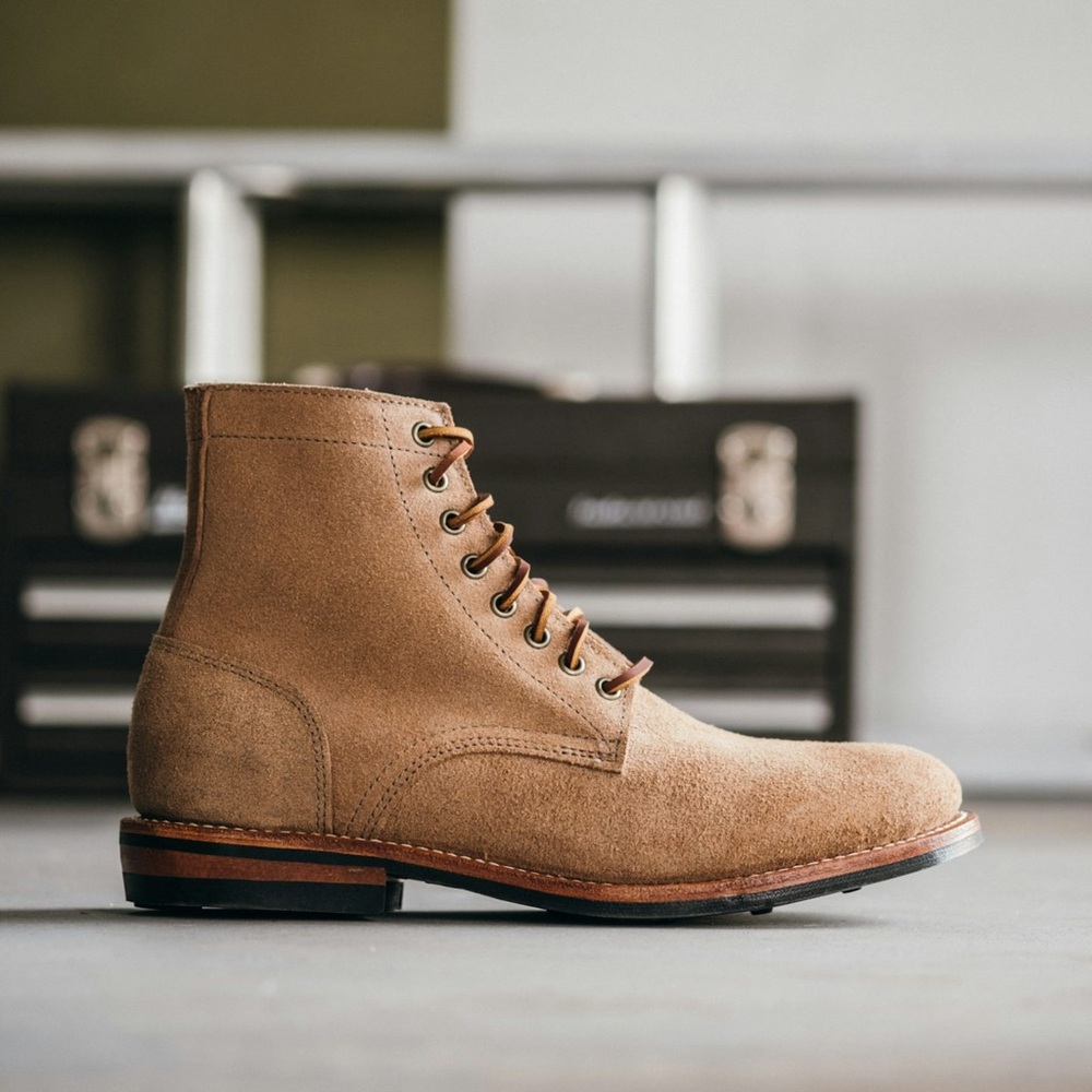 Oak Street Bootmakers Men's Trench Boot Natural Chromexcel Roughout (10D)